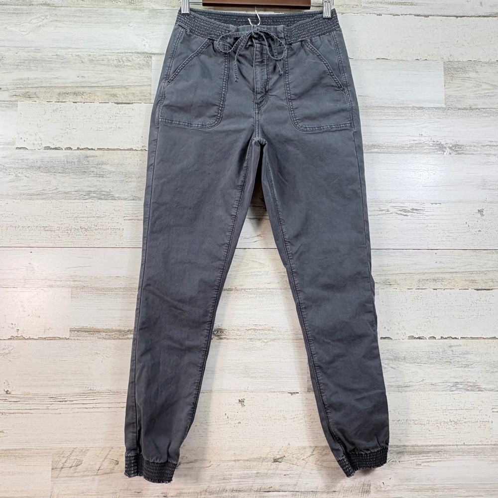 American Eagle Charcoal‎ Gray Smocked Waist Jogger Pants Women 10 Gorpcore